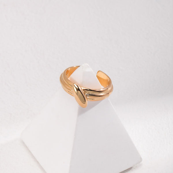 Helix 18K Gold-Plated Sterling Silver Open Ring